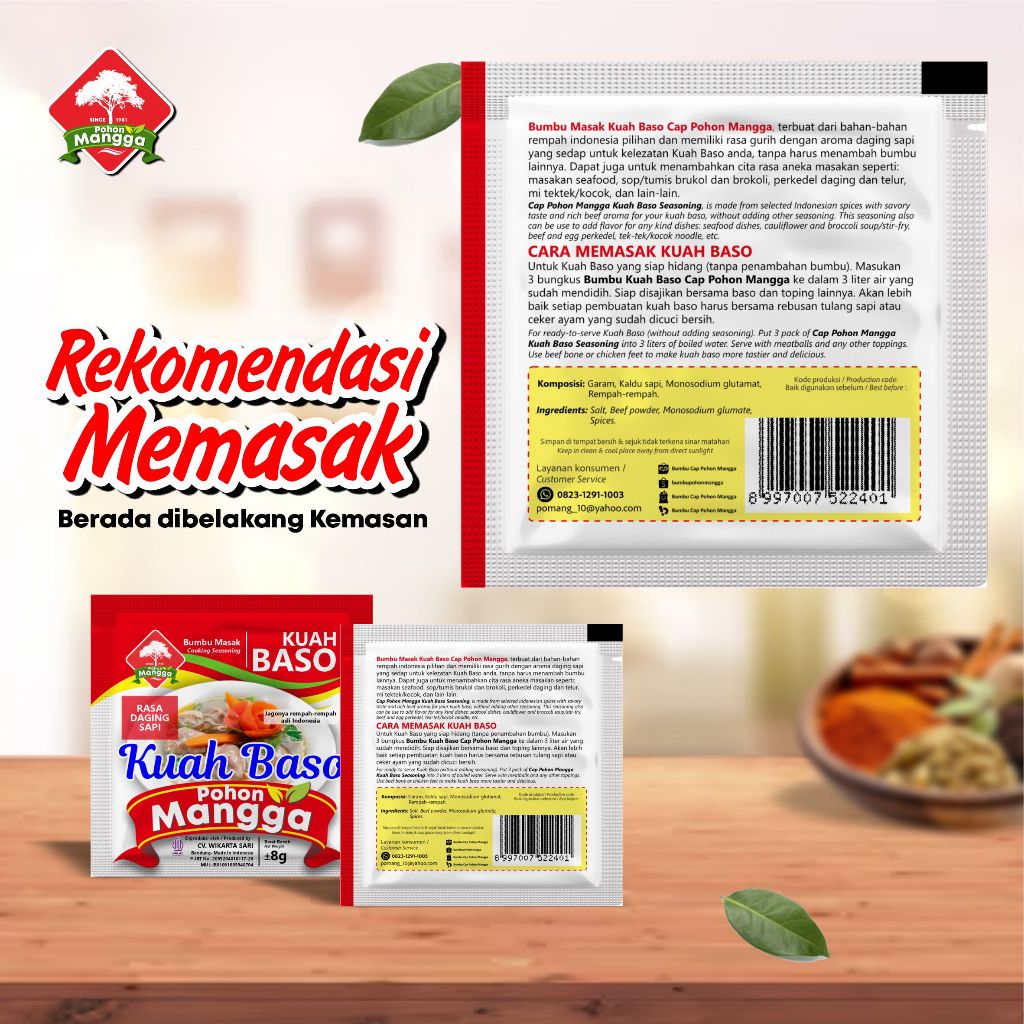 Wikarta Sari Cap Pohon Mangga Bumbu Kuah Baso