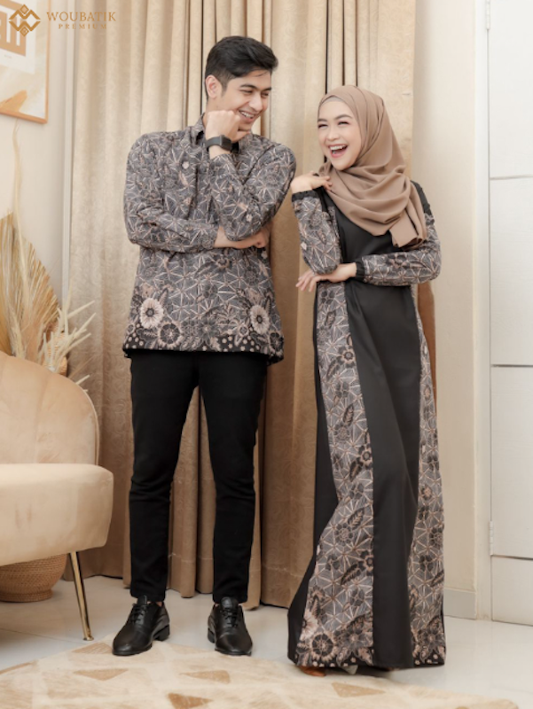 Gamis Batik Couple Syari Ria Ricis Dan Teuku Ryan 4