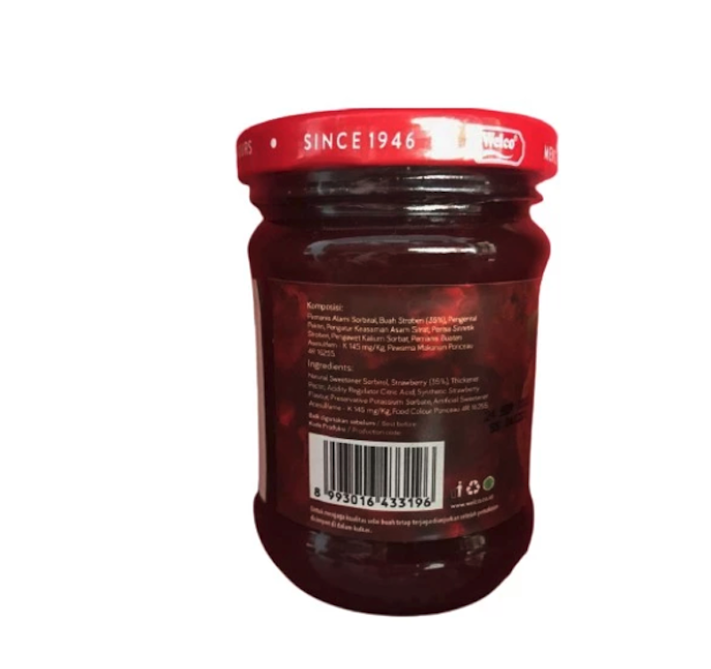 Welco Strawberry Jam Sugar Free 250 g 3