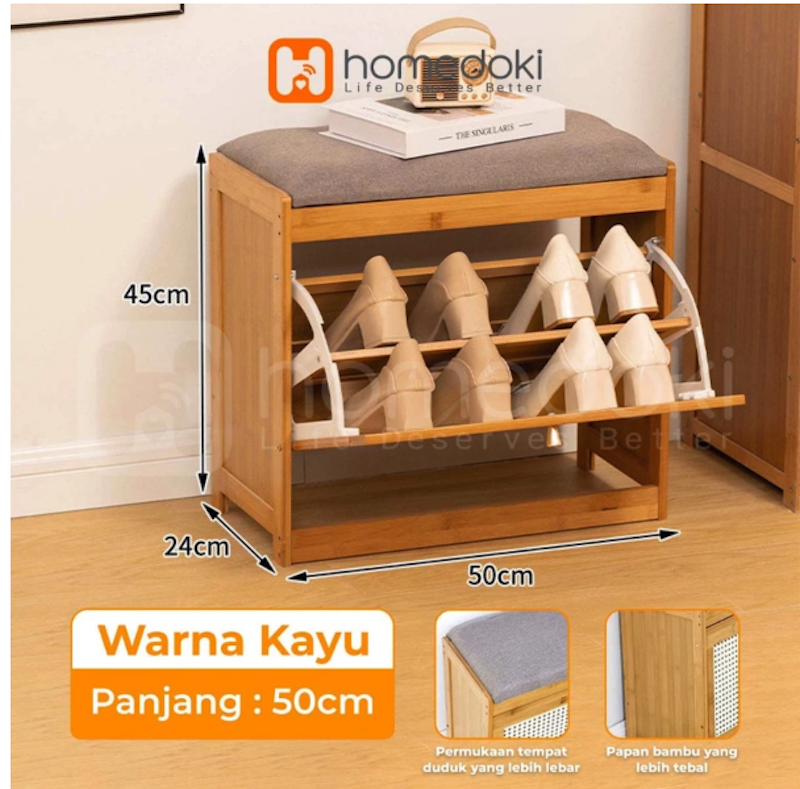 Homedoki Rak Sepatu Kursi 5