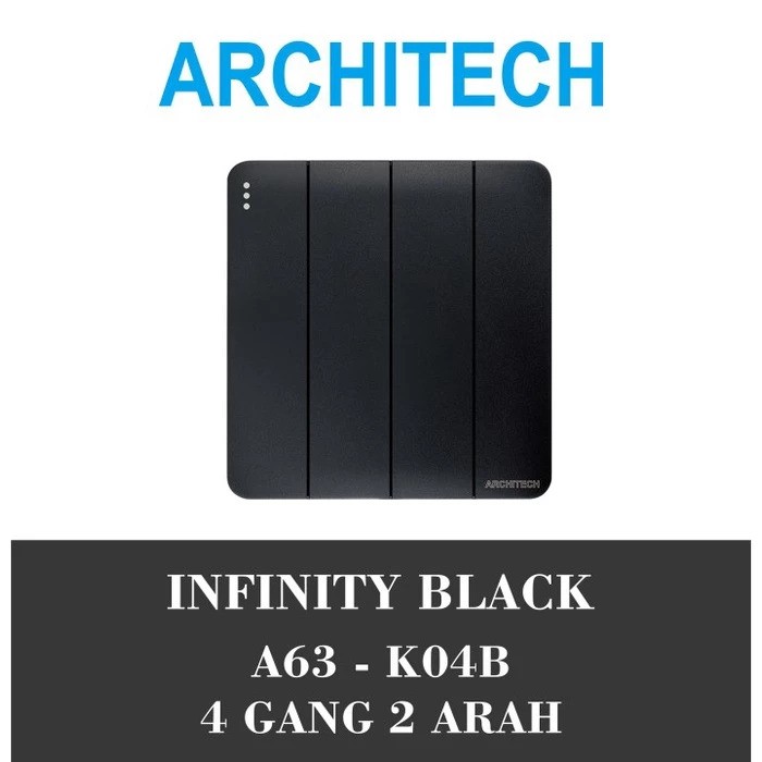 ARCHITECH ARCHITECH Infinity A63 Black Series 4 Gang 2 Arah A63-K04B 