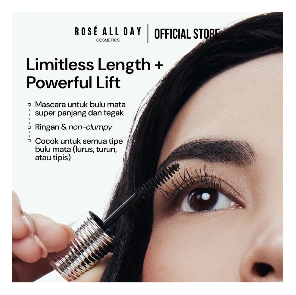 Rose Cosmetic Indonesia Rosé All Day High Voltage Mascara