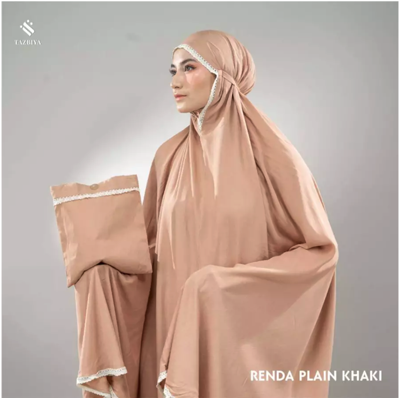 Tazbiya Mukena Dewasa Basic Jumbo Renda Plain 2