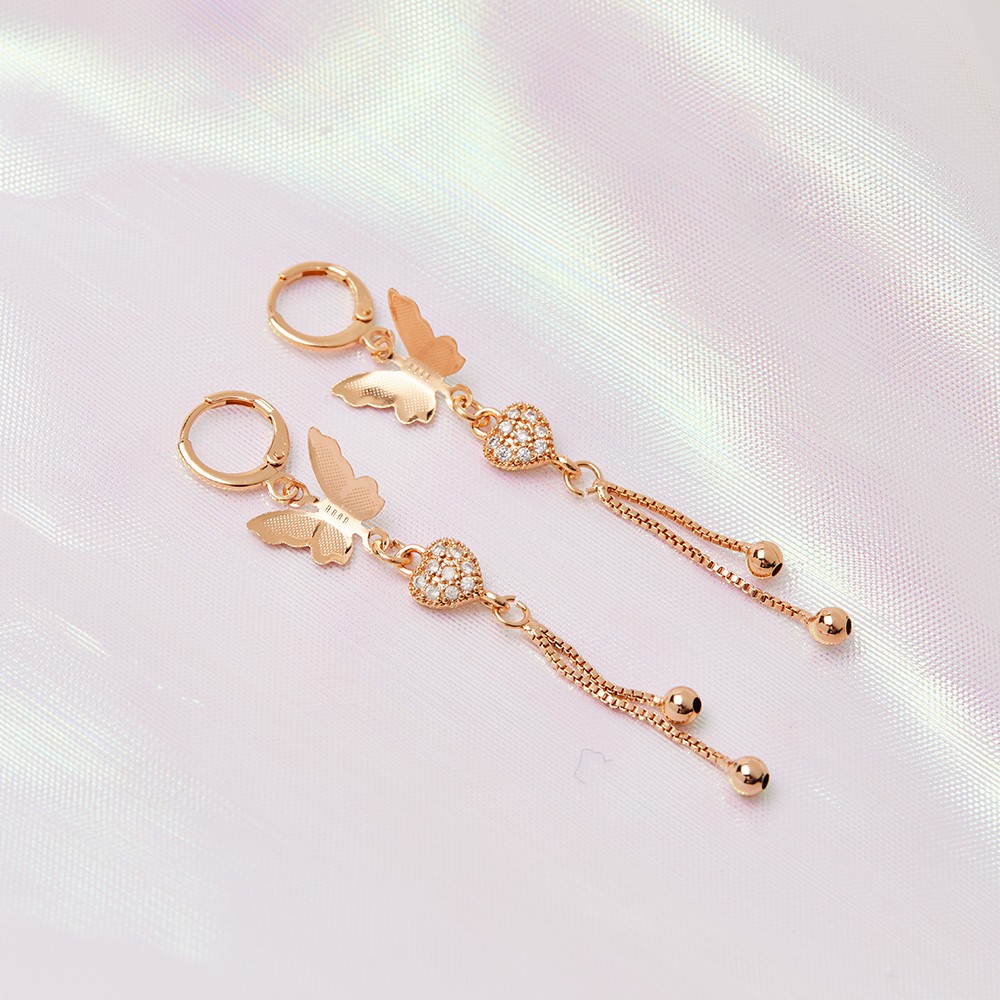 Lanme Jewelry Anting Panjang Kupu-kupu  Y392