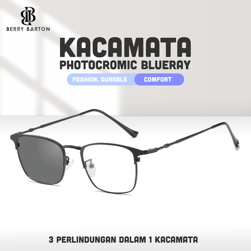 Berrybarton Kacamata Photocromic Blueray 2 in 1 5