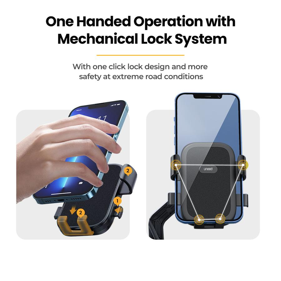 Cistech Alpha Indonesia Uneed Motorcycle Phone Holder Stand HP UPH601