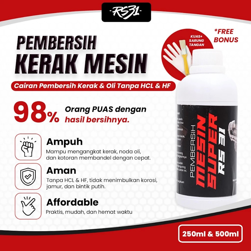 RS31 Pembersih Mesin Super 3