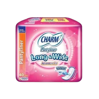 Unicharm Charm Pantyliner Long&Wide Absorbent Fit Breathable Non-Perfumed
