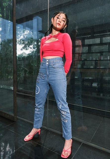 Printed Mom Jeans 180010698003