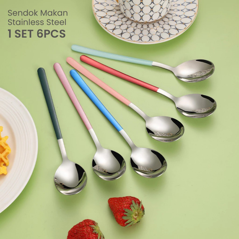 FUNNYCOOK Sendok Set 6 Pcs Colorful 2