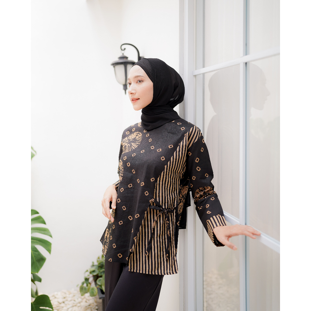 Batik Kerja Jumputan Hitam 2