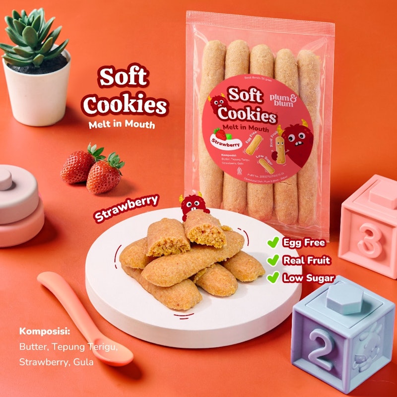 Plum & Blum Soft Cookies Strawberry 2
