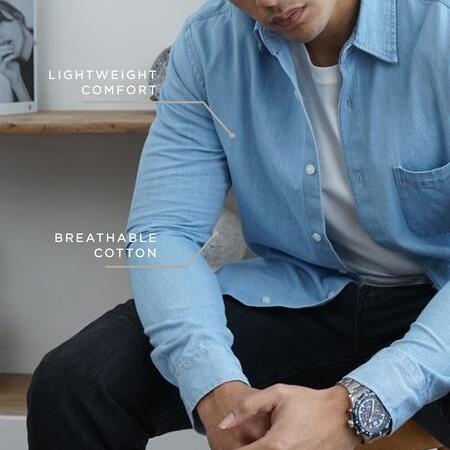 Fashion Anak Muda Smith Berlin Kemeja Denim Dean Slim Fit