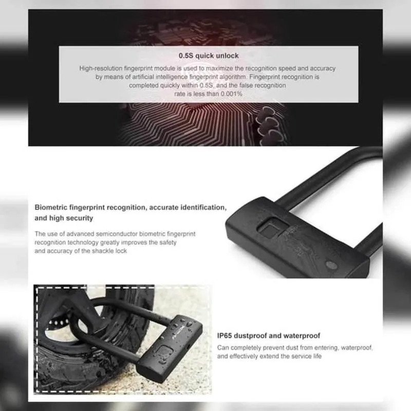 AreoX Fingerprint U-lock U8