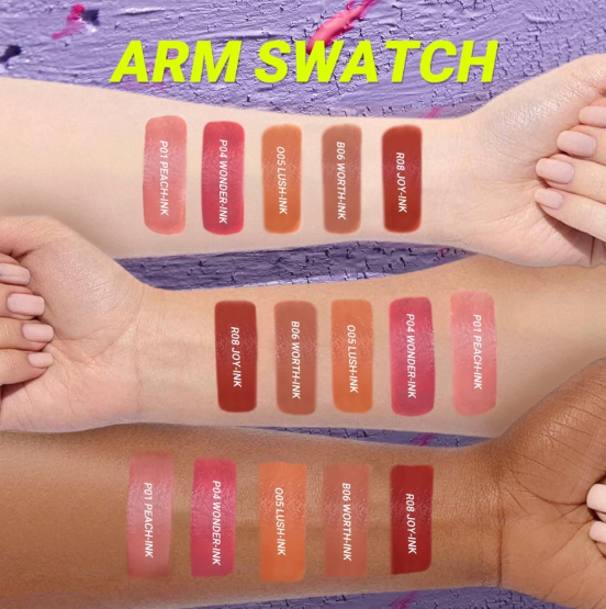 Ink-Matte Lip Cream P01 Peach-Ink 5