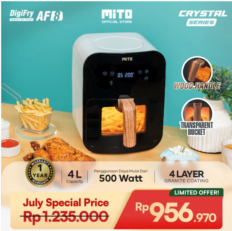MITO Air Fryer Crystal Series AF8