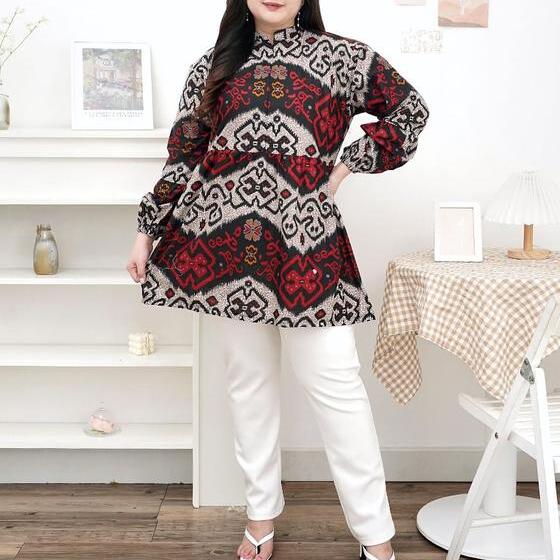  Melarge Kemeja Batik Wanita Jumbo