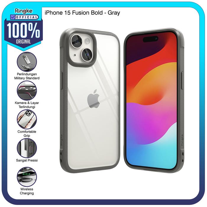 Ringke Casing Magsafe Softcase iPhone 15 Fusion Bold Gray 2