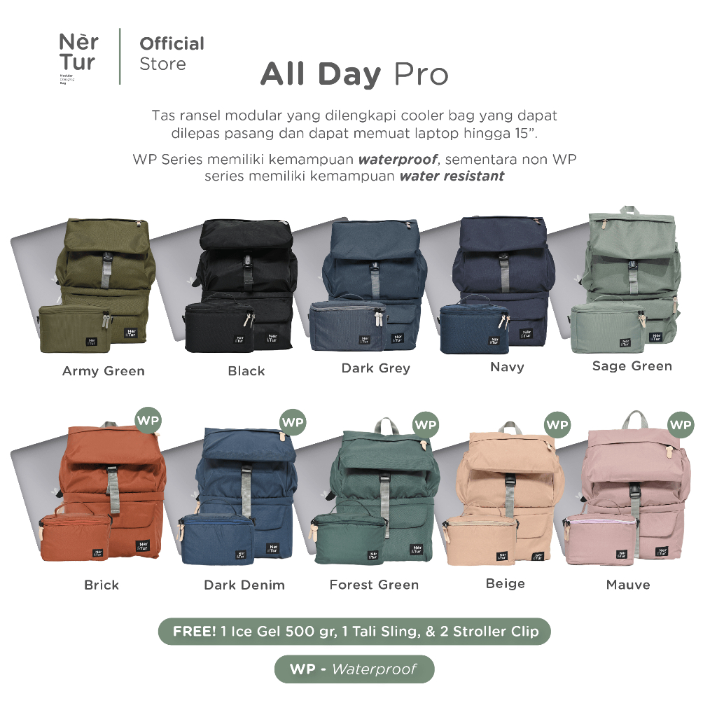 NerTur Modular Changing Bags NERTUR Diaper & Cooler Bag All Day Pro