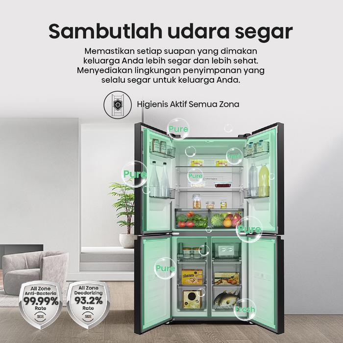 Hisense Hisense Kulkas 4 Pintu L Gross Capacity  RQ555N4IBN
