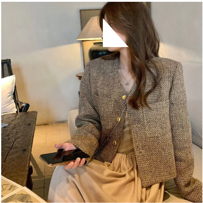 Susana Mall Blazer Crop Coklat Gaya Modis Korea Style 3
