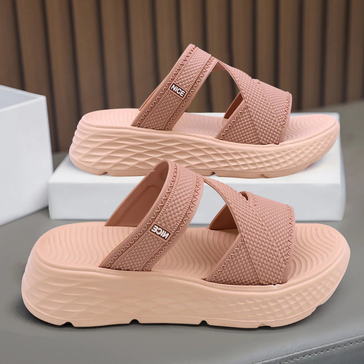  Socany Sandal Jelly Wedges Wanita