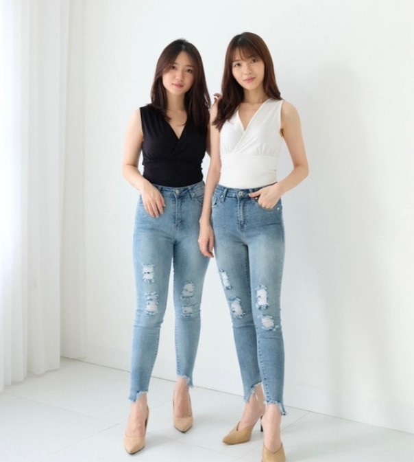 Highwaist Skinny Ripped Jeans Stretch Premium 5
