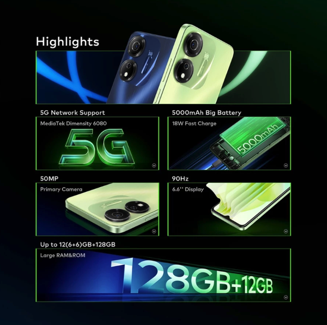 Transsion Holdings itel P55 5G (6/128 GB)