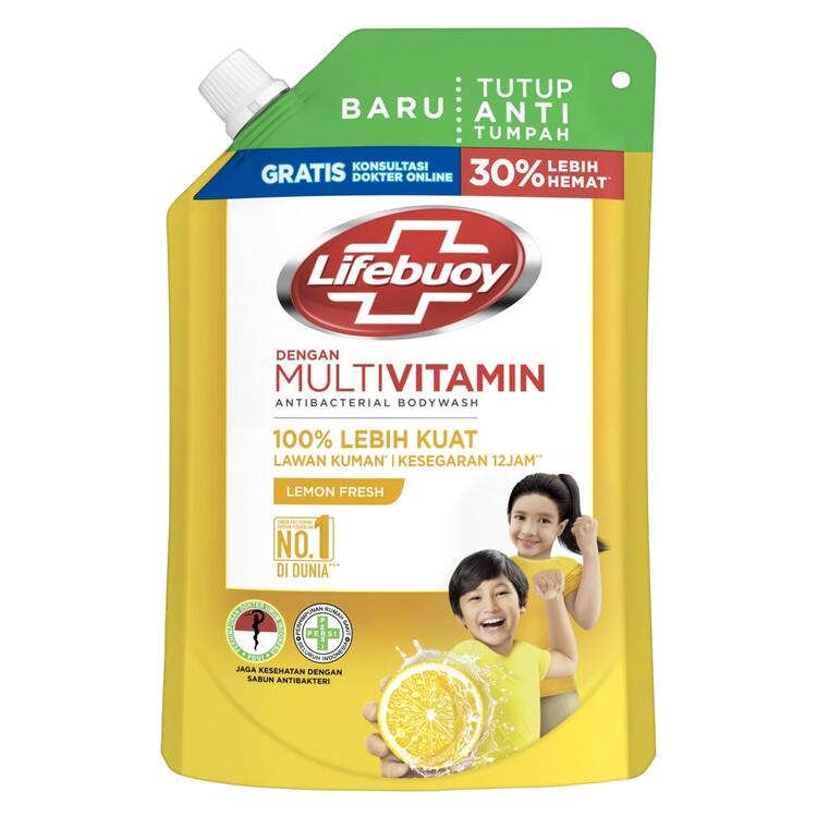 Lifebuoy Sabun Cair Pouch Anti Bakteri Lemon Fresh