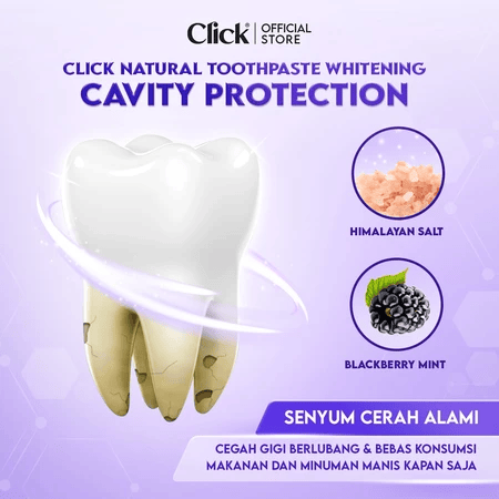 Kino Indonesia Click Natural Toothpaste Whitening + Cavity Protection