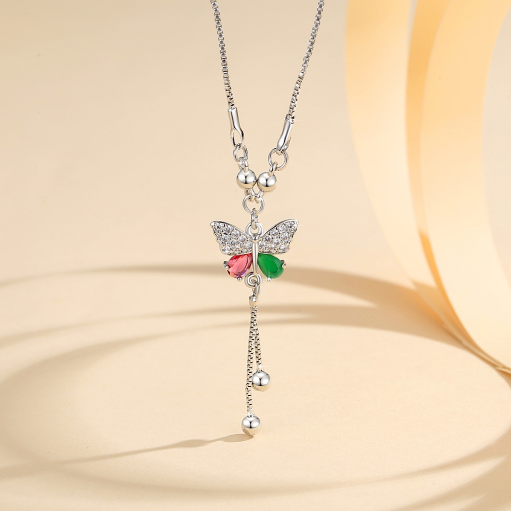  Lanme Jewelry Kalung Wanita Titanium Kupu-Kupu LM188