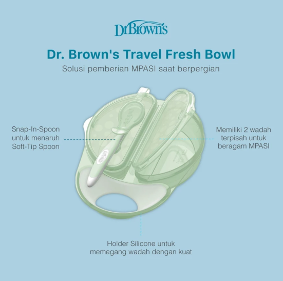 Dr. Brown's  Dr. Brown's Travel Fresh Bowl & Snap-in Spoon TF010