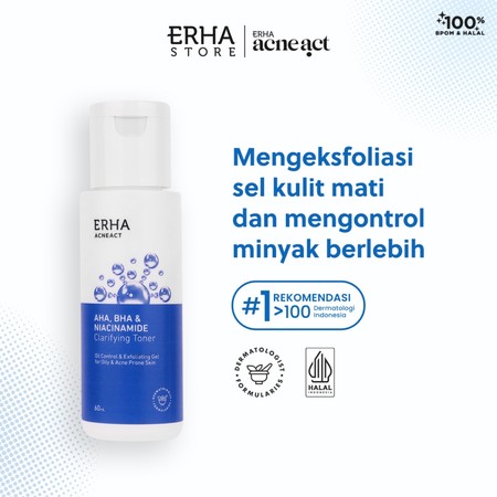 ERHA Clinic Indonesia AcneAct AHA, BHA & Niacinamide Clarifiying Toner