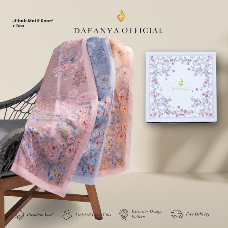 Dafanya Jilbab Motif Scarf + Box 2