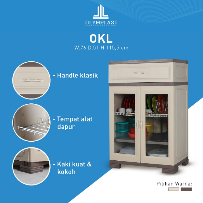 Olymplast OKL Lemari Rak Penyimpanan Dapur Kitchen Locker