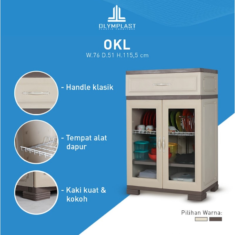 Olymplast OKL Lemari Rak Penyimpanan Dapur Kitchen Locker 4