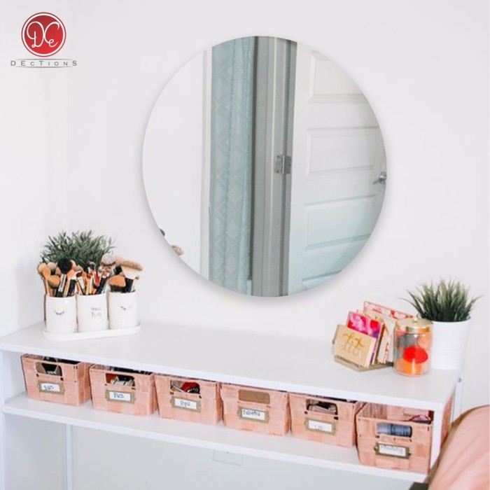 Dections Aesthetic Round Mirror Frameless