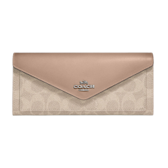Soft Wallet In Colorblock Signature Canvas
