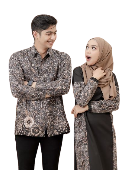 Gamis Batik Couple Syari Ria Ricis Dan Teuku Ryan 1
