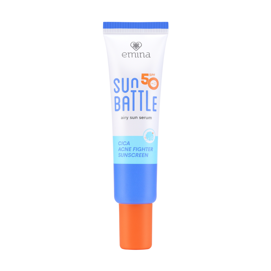 Emina ｜ Sun Battle Airy Sun Serum Cica Acne Fighter Sunscreen