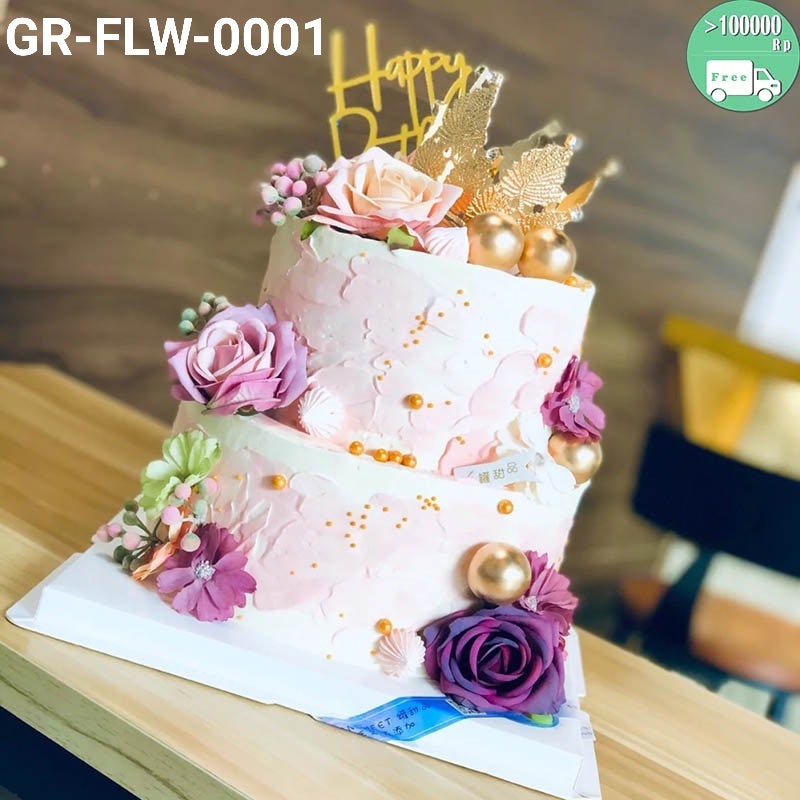 Cake Topper Hiasan Kue Mawar 3