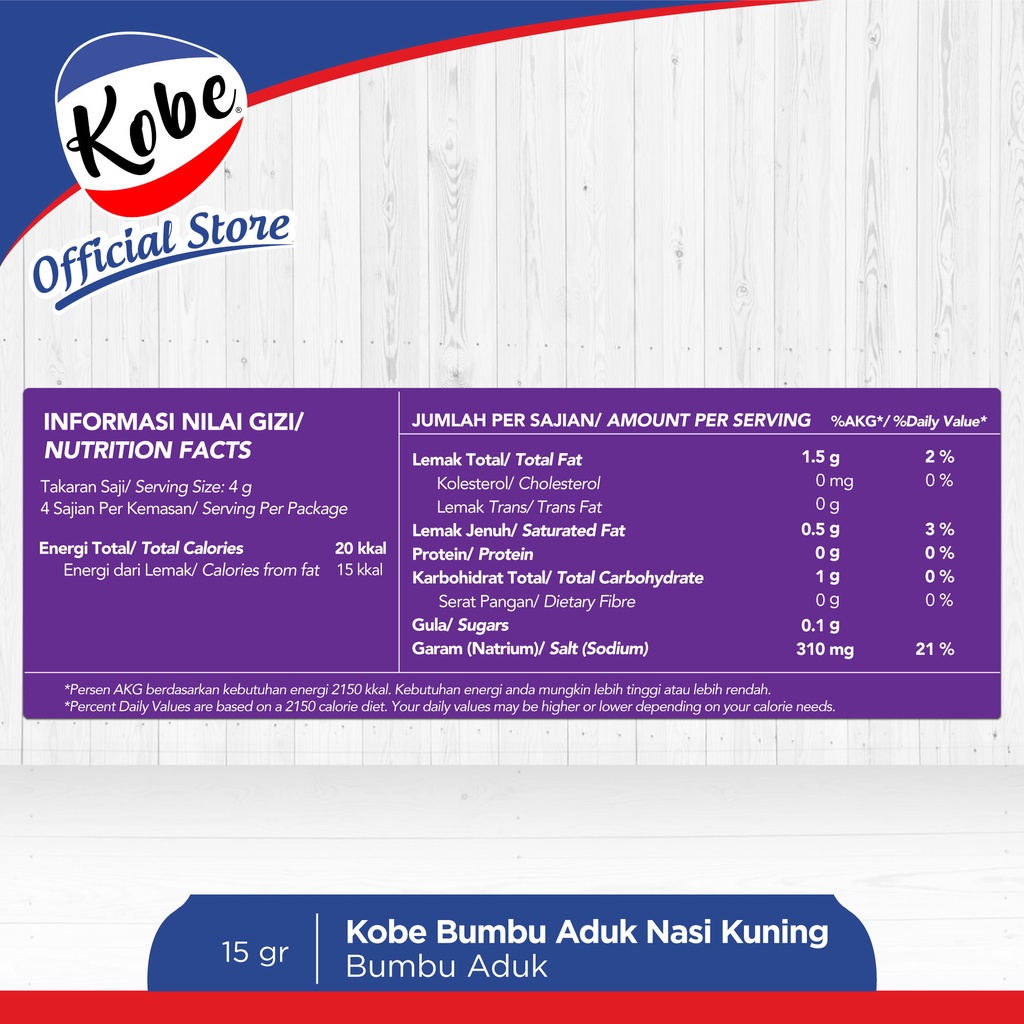 Kobe Boga Utama Kobe Bumbu Aduk Nasi Kuning