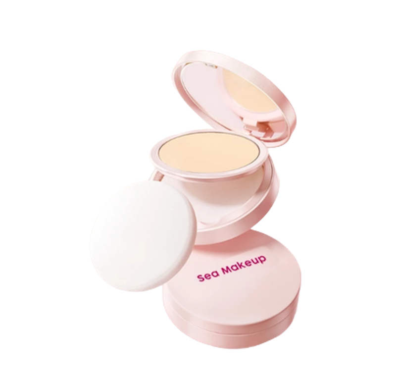 Sea Makeup Acne Cover & Smooth Two Way Cake Vanilla Milk 1