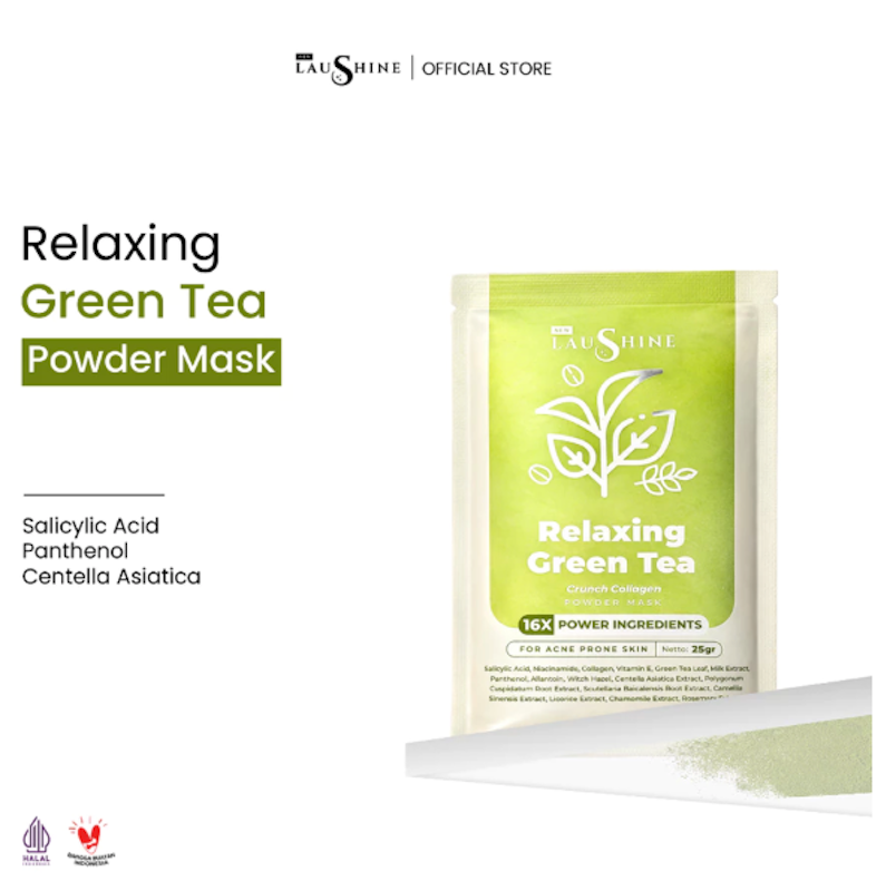 Laushine Relaxing Green Tea Powder Mask 2