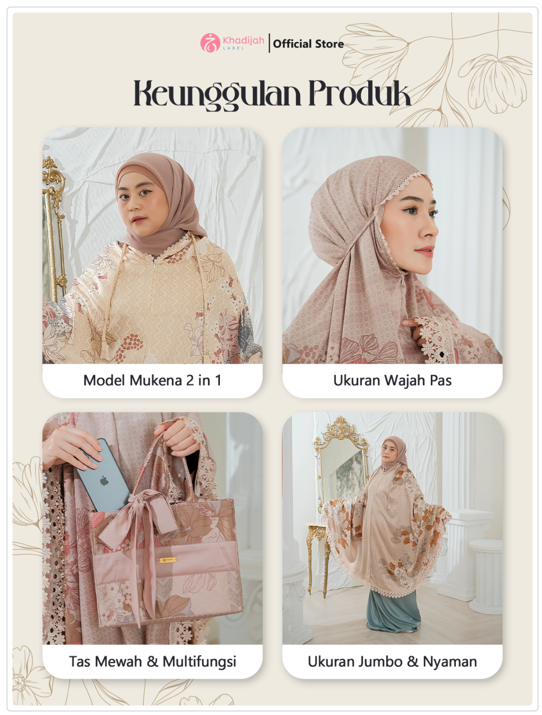 Mukena Premium Maxmara Dior Silk Arunika 4