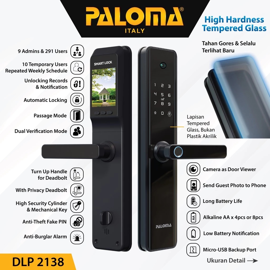 Paloma Hardware PALOMA Smart Lock Camera Door Viewer DLP 2138