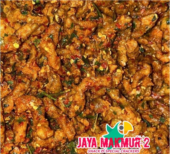 Keripik Usus Pedas Daun Jeruk