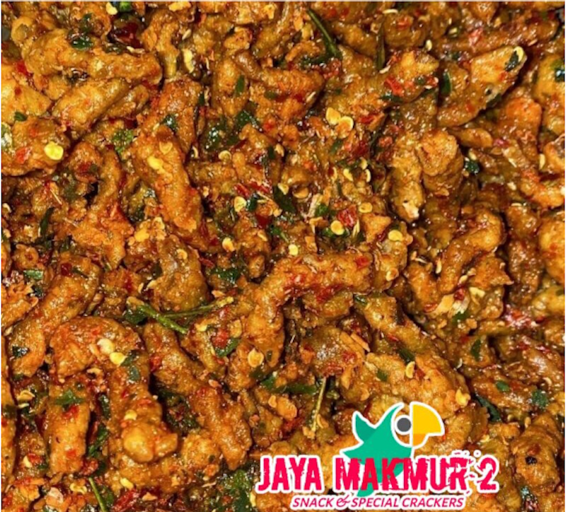 Keripik Usus Pedas Daun Jeruk 1