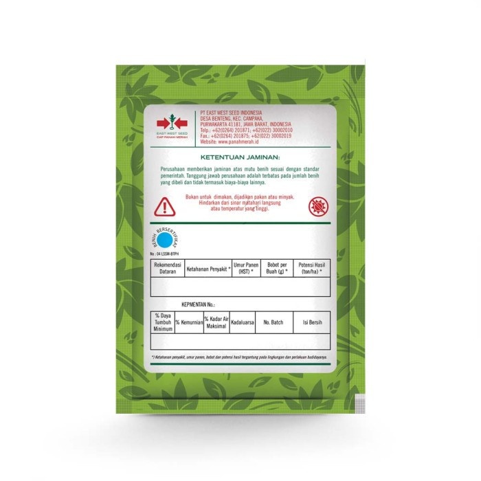 East-West Seed Cap Panah Merah - Benih Bawang Merah Merdeka