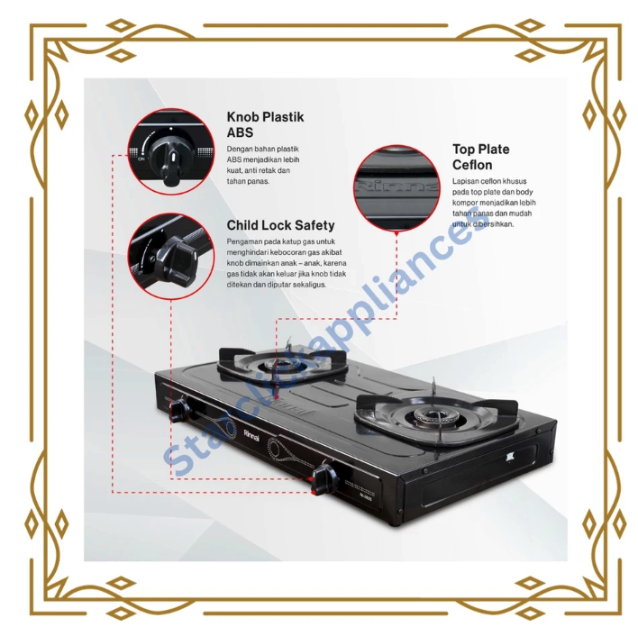 Rinnai Indonesia Rinnai Kompor Gas RI-202S